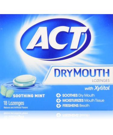 ACT Dry Mouth Soothing Mint Lozenges 18 ea (Pack of 3) 18 Count (Pack of 3)