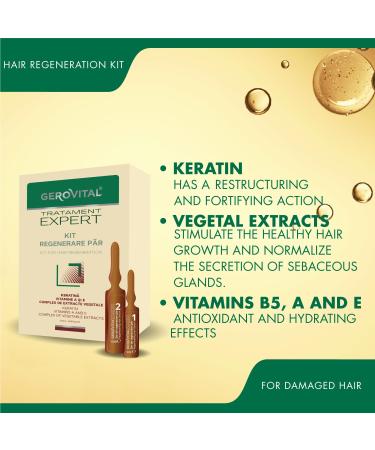 GEROVITAL Hair Growth Serum Kit - 20 Ampoules for Hair Regeneration Hydration & Hair Loss Prevention - Shop Internationally - Buy Online on GoSupps.com