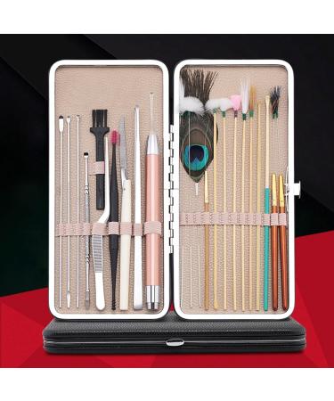 SSWERWEQ Ear wax removal tool Ear Cleaning Tools Earwax Removal Kit Ear Pick Set Earwax Remover Spoon Ear Care Tools Adult Earpick with LED Light (Color : Schwarz) Black - Buy Online on GoSupps.com