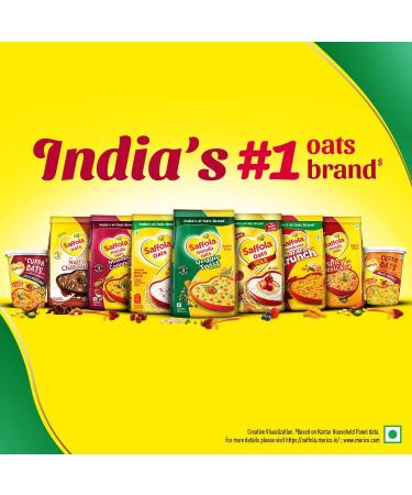Saffola Masala Oats Veggie Twist | Collation d licieuse tout moment | Pr t en 3 minutes | Bont au millet avec Bajra & Jowar | Sans Maida sans conservateurs suppl mentaires | Aide avec Veggie Twist 250 g (Lot de 1) - Buy Online on GoSupps.com