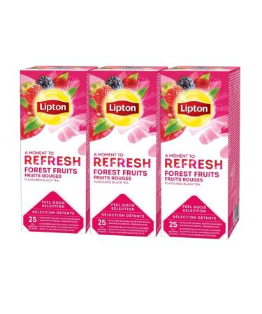 Lipton - Feel Good Selection Th Noir Fruits Rouges 25 sachets - Lot de 3x25 sachets