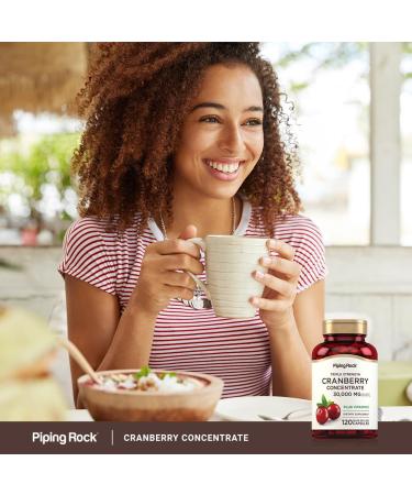 Piping Rock Cranberry Pills | 30 000 mg | 120 Capsules | Supplement for Women & Men | Triple Strength Concentrate Extract Plus Vitamin C | Non-GMO Gluten Free - Buy Online on GoSupps.com
