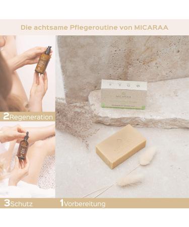 Organic Solid Shaving Soap - Reduces Razor Burn & Ingrown Hair | Micaraa Natural Cosmetics Germany - Buy Online on GoSupps.com