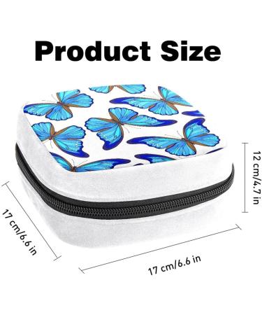 Blue Butterfly Period Storage Bag - Sanitary Napkin & Tampon Pouch - Buy Online on GoSupps.com
