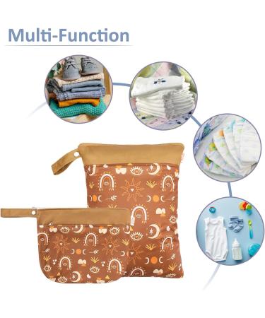 Seaur Waterproof Diaper Bag & Wet Bag Set - 2-Piece Zipper Bags for Baby Daycare Beach & Fitness - 20x28cm & 30x40cm - Buy Online on GoSupps.com