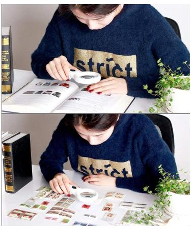 Led Magnifying Glasses with Hd 4X 3X 8X Lens for Reading Crafts Repair Magnifier White 3X Lofty Ambition - Buy Online on GoSupps.com