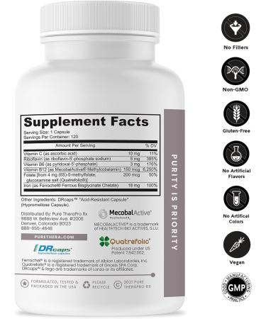 Iron Complete 120 Vegan Capsules | Blood Building Supplement with Ferrochel | Non Constipating Formula with VIT C, Folate & B Vitamins | Lab Tested & Non GMO - Buy Online on GoSupps.com