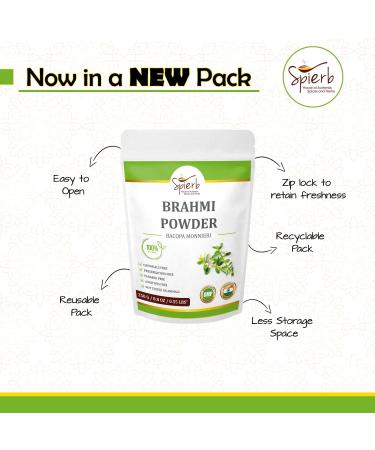 Spierb Brahmi Powder 250gm - 100% Natural Hair Growth Treatment | Bacopa Monnieri | Strengthen & Nourish Hair | Chemical Free - Buy Online on GoSupps.com