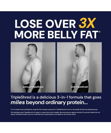 Novex Biotech TripleShred Protein Powder Lean Muscle & Metabolism Support with Thermogenic Blend, Caffeine, Green Tea & Coffee Bean Weight Management Formula, Chocolate Fudge, 20 Servings 1.5 Pound (Pack of 1) - Buy Online on GoSupps.com