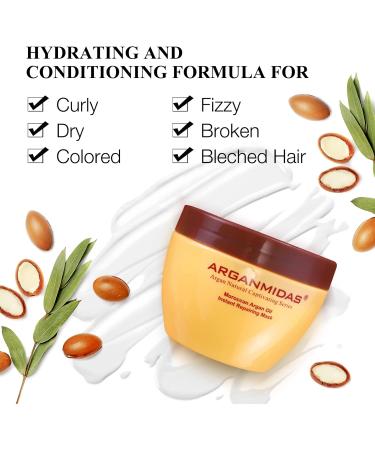 Hair Mask for Dry Damaged Hair Treatment Instant Repair Mask Moroccan Argan Oil Moisturizing Deep Conditioner Hair Treatment Mask for - Buy Online on GoSupps.com