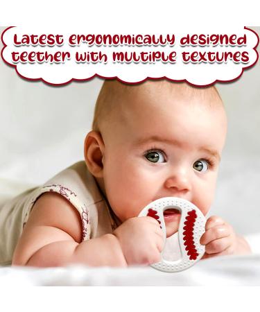 Soothing Silicone Baseball Teether - BPA-Free Teething Toy for Babies - Buy Online on GoSupps.com