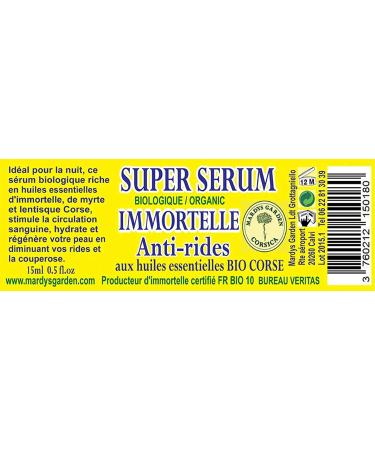 Super SERUM Immortelle Anti-Wrinkle 15ml | Organic Helichrysum Essential Oil | International Shipping - Buy Online on GoSupps.com