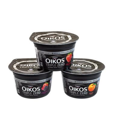 Dannon Oikos Triple Zero Greek Nonfat Yogurt Variety Pack - 18 ct. (5.3 oz) - Shop Online Now! - Buy Online on GoSupps.com