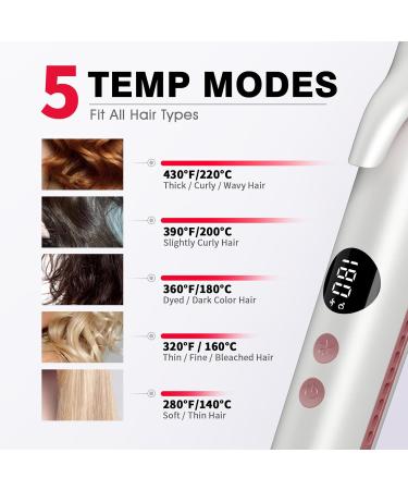 Professional 2-in-1 Curling Iron & Hair Straightener - Airflow Styler with 360 Cool Vents 5 Adjustable Temps Dual Voltage 15s Heat-Up for Salon Quality Curls & Waves - Buy Online on GoSupps.com