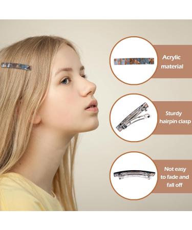 10 Pcs Hair Barrettes for Women Tortoise Shell Hair Barrettes Acetate French Design Acrylic Hair Clips Christmas Gifts for Girls Mom (Multicolor) - Buy Online on GoSupps.com