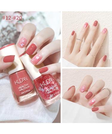TBeautfave Coral Nail Polish Quick Dry Nail Polish Long Lasting Nail Varnish Pastel Nail Polish Non-Toxic Water Based Formula Breathable Nail Polish for Home DIY Nail Art BeanPaste - Buy Online on GoSupps.com