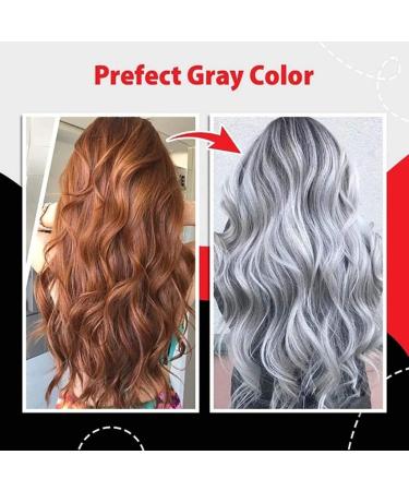 Unisex Gray Hair Dye Cream DIY Fashion Permanent Light Gray Silver Color Super Hair Dye Cream 100ml - Buy Online on GoSupps.com