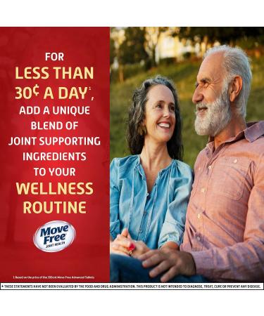 Move Free Advanced Glucosamine Chondroitin + Calcium Fructoborate Joint Support Supplement Supports Mobility Comfort Strength Flexibility & Lubrication - 200 Tablets (100 Servings)* - Buy Online on GoSupps.com