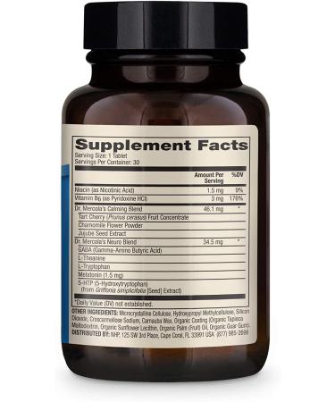 Dr. Mercola Sleep Support with Melatonin - 30 Tablets for Restful Sleep - Buy Online on GoSupps.com