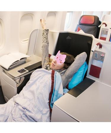 Buy WLLHYF Cute Cartoon Cat Sleeping Eye Mask - Soft Plush Blindfold for Travel & Napping - Funny Novelty Eye Shade for Adults & Kids (Pink - Buy Online on GoSupps.com