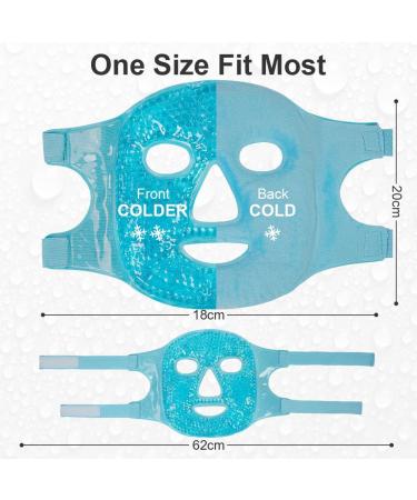 ACWOO Cooling Gel Beads Face & Eye Mask for Puffy Eyes - Hot Cold Therapy for Migraine Relief, Dark Circles, and Sinus Pain - Buy Online on GoSupps.com