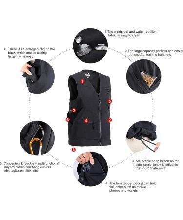 Dog Training Vest - Windproof Pet Trainer Vest with Multiple Bags | Summer Zip Jacket for Travel Fishing & Hunting - Buy Online on GoSupps.com