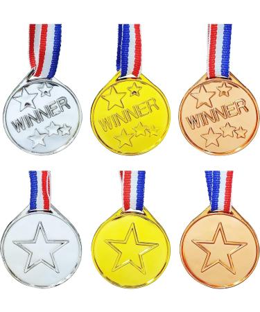 36 Pieces Kids Gold Silver Bronze Award Medals - Plastic Childrens Winner Medals for Games, Competitions, Parties - Gift and Decorations - Buy Online on GoSupps.com
