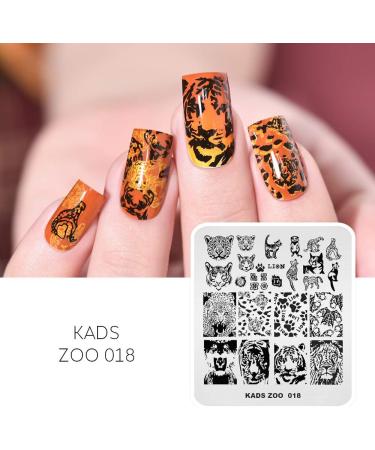 KADS Nail Art Stamping Plates Set Image Template Stencils Pattern with Stamping Plates Holder Case Organizer (ZO018) - Buy Online on GoSupps.com