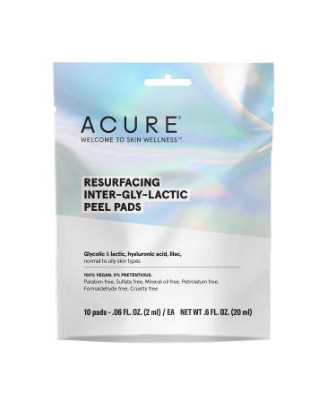 Acure Resurfacing Inter-Gly-Lactic Peel Pads 10 Pads .06 fl. oz (2 ml) Each