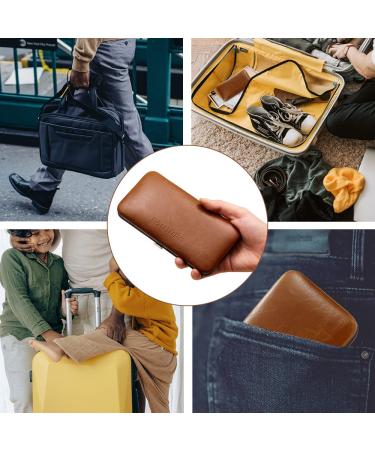 Familife 12-Piece Professional Manicure Pedicure Kit with Leather Travel Case - D-Brown - Buy Online on GoSupps.com