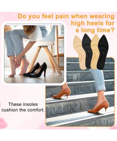 4 Pairs High Heel Insoles - Breathable Shoe Pads & Cushions for Women - Comfort for Foot Pain & Loose Shoes - Buy Online on GoSupps.com