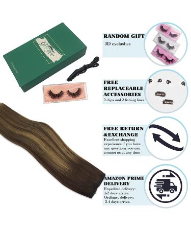 GOO GOO 18 Balayage Chocolate Brown to Caramel Blonde Wire Hair Extensions 95g - Remy Human Hair Extensions for Women - Buy Online on GoSupps.com