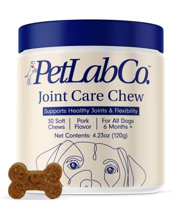 Petlab Co. Joint Care Chews - High Levels of Glucosamine for Dogs, Green Lipped Mussels, Omega 3 and Turmeric - Dog Hip and Joint Supplement to Actively Support Mobility - Packaging May Vary