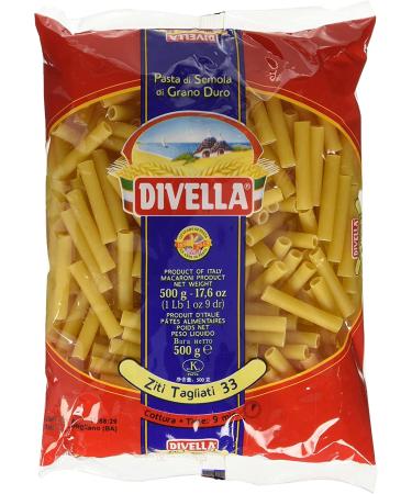 Italian Gourmet E.R. Divella Ziti Tagliati N. 33 Lot of 10 durum wheat semolina pasta 500 g + box Italian Gourmet Polpa di Pomodoro 400 g