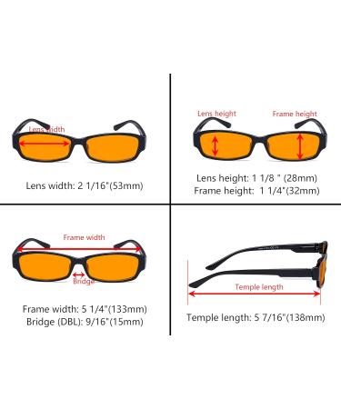 Eyekepper 4-Pack Women's Blue Light Blocking Reading Glasses - Orange Tinted +1.25 Magnification - Buy Online on GoSupps.com