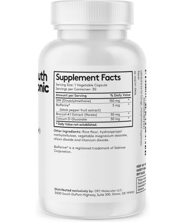 Buy Youth & Tonic DIM BioPerine - Estrogen Metabolism Support Supplement for Hormone Balance | 30 Pills for Men & Women - Buy Online on GoSupps.com