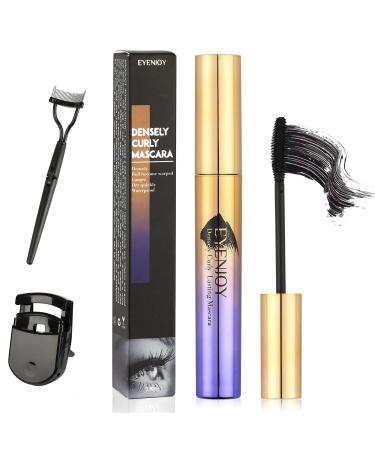 Mascara Densely Curly Waterproof Mascara Dry Quickly Longer Roll become warped NO Clumping Lasting All Day With Eyelash Comb And Eyelash Curler Gift Package.