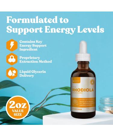 Active Rhodiola Root Extract - Natural Rosavins Liquid Supplement for Energy & Stress Relief | International Shipping Available - Buy Online on GoSupps.com