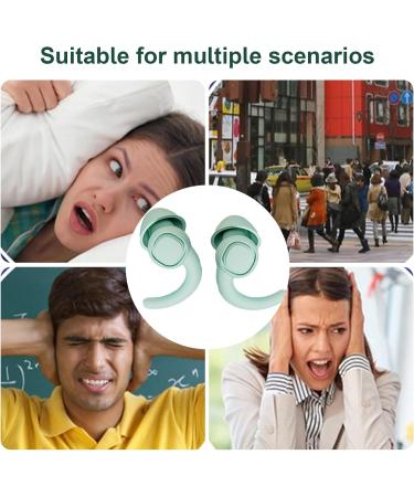 Hearing Protection Ear Plugs | Noise Cancelling Ear Plugs for Sleeping | Portable Calm Ear Plugs for Travel Sleep Noise Sensitivity Meditation Utoya Light Green - Buy Online on GoSupps.com