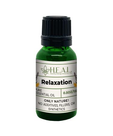 H.E.A.L.'s Relaxation Essential Oil Blend Lavender Bergamot & Orange 0.5oz