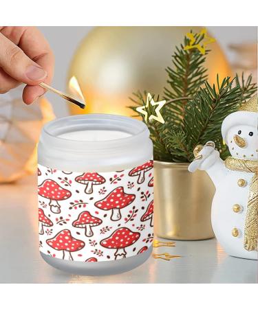 Orange Lemon Aromatherapy Candles - Scented 7 oz Jar | Long Lasting Home Fragrance Gift Set for Women | Birthday Present with Red Mushroom Pattern - Buy Online on GoSupps.com