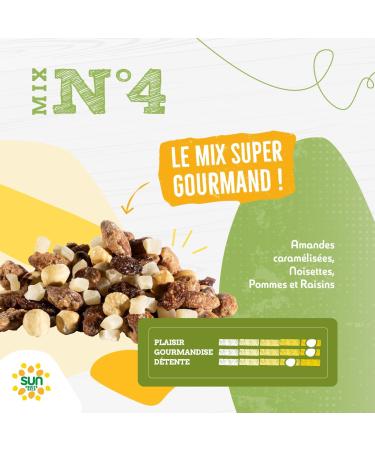 SUN - Snack Mix No. 4 - Gourmet - Almonds Apple Cubes Hazelnuts Raisins - 190 g - Buy Online on GoSupps.com