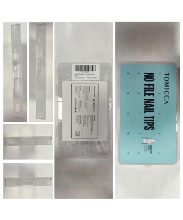 Tomicca 510 Pieces Clear Nail Tips Set - Long Oval French Fake Nails for DIY & Nail Studios - 12 Sizes Acrylic Half Cover - Buy Online on GoSupps.com
