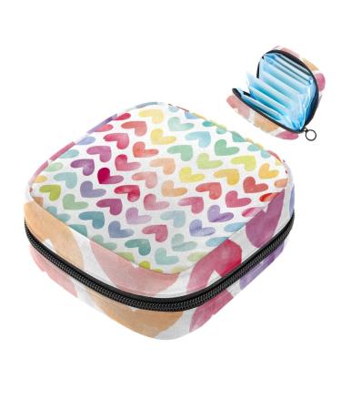 Portable women's binding-up bags menstrual cup bags feminine menstrual insert bag for teenage girls tampons for the first period colorful love heart