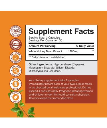 Bundle of Pure Magnesium Glycinate Supplement 400mg Per Serving for Mood Sleep and Relaxation Support and White Kidney Bean Extract Carb Blocker for Metabolism Boost & Ease Calories from Starchy Food - Buy Online on GoSupps.com