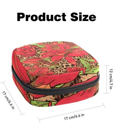 Menstruation Bag with Zipper for Women & Girls - Stylish Red Equinox Blume | Perfect for Tampons & Napkins - Buy Online on GoSupps.com