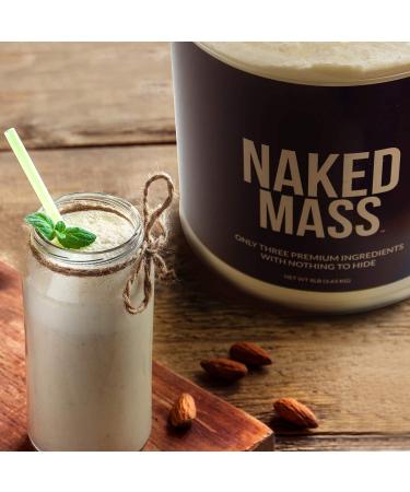 Naked Mass 8lb Natural Weight Gainer - GMO-Free, Gluten-Free, No Artificial Ingredients - 1250 Calories Per Serving - Buy Online on GoSupps.com