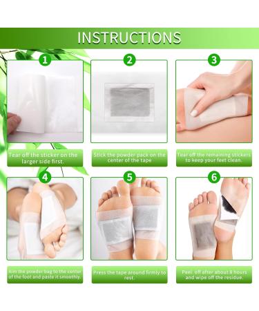 20 Natural Detox Foot Pads - Deep Cleaning & Stress Reduction | Detoxification Plaster for Restful Sleep - Buy Online on GoSupps.com