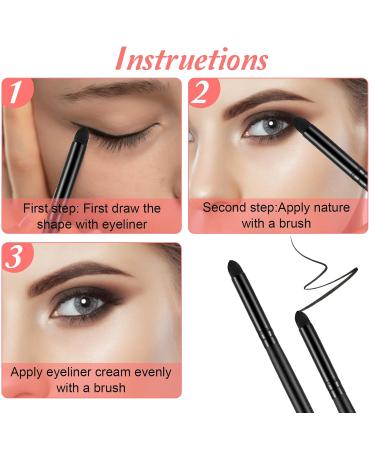 Sibba Eyeliner Smudge Brush Set - 10 Professional Makeup Brushes for Eyeshadow & Eyebrow - Soft Bristles & Reusable Tips - Perfect for Women - Buy Online on GoSupps.com