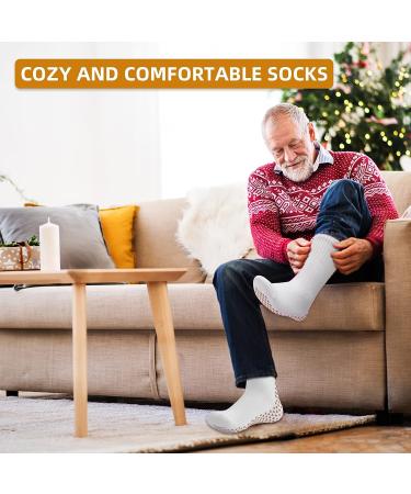 3 Pairs Wide Non-Skid Gripped Socks for Lymphedema, Swollen Feet, Arthritis - Ideal for Yoga | Set of 7 White Socks - Buy Online on GoSupps.com